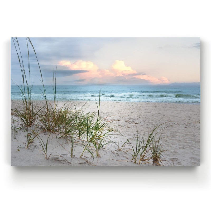 Renditions Gallery Home Wall Art Pictures Sunset View at Calm White Sandy Beach Canvas Hanging Prints for Living Room Office Walls - 24"X36" LT08 - Image 5